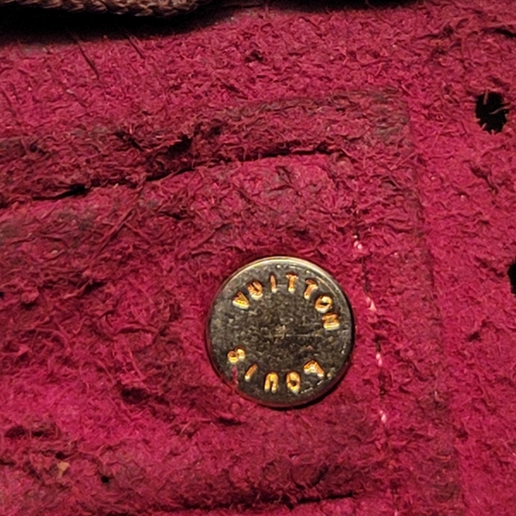 LOUIS VUITTON Monogram Perfo Pochette Plat Pouch Fuchsia M95219 LV (Pre Owned) - Picture 4 of 5